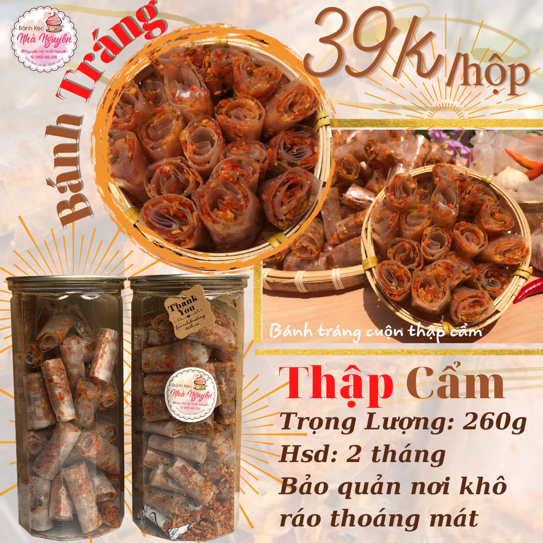 BÁNH TRÁNG CUỘN THẬP CẨM