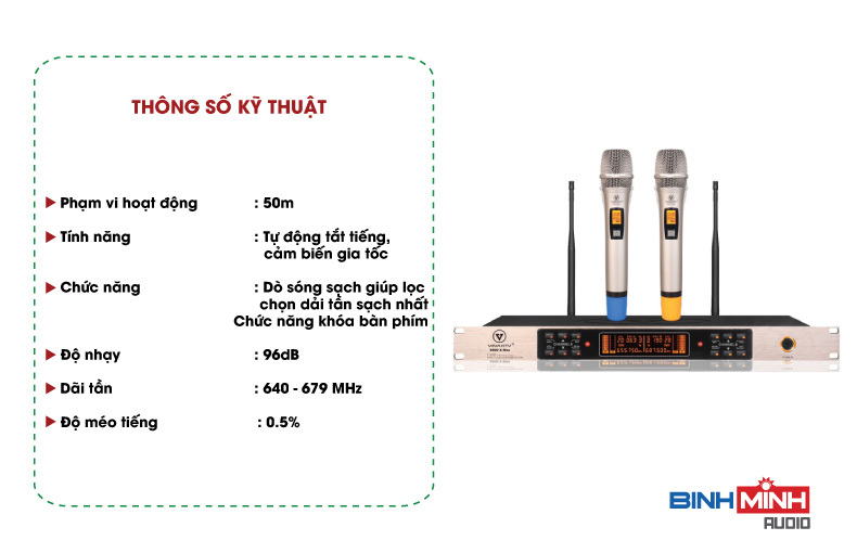 Micro không dây VinaKTV S600X Max
