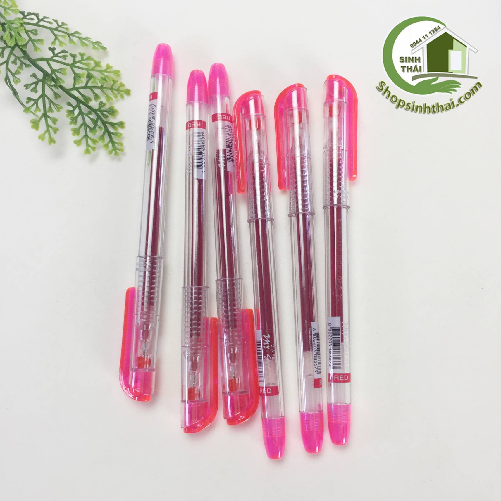 [HCM]Bút nước My - gel màu đỏ - mực đều nét viết êm nhỏ ( 1 cây )
