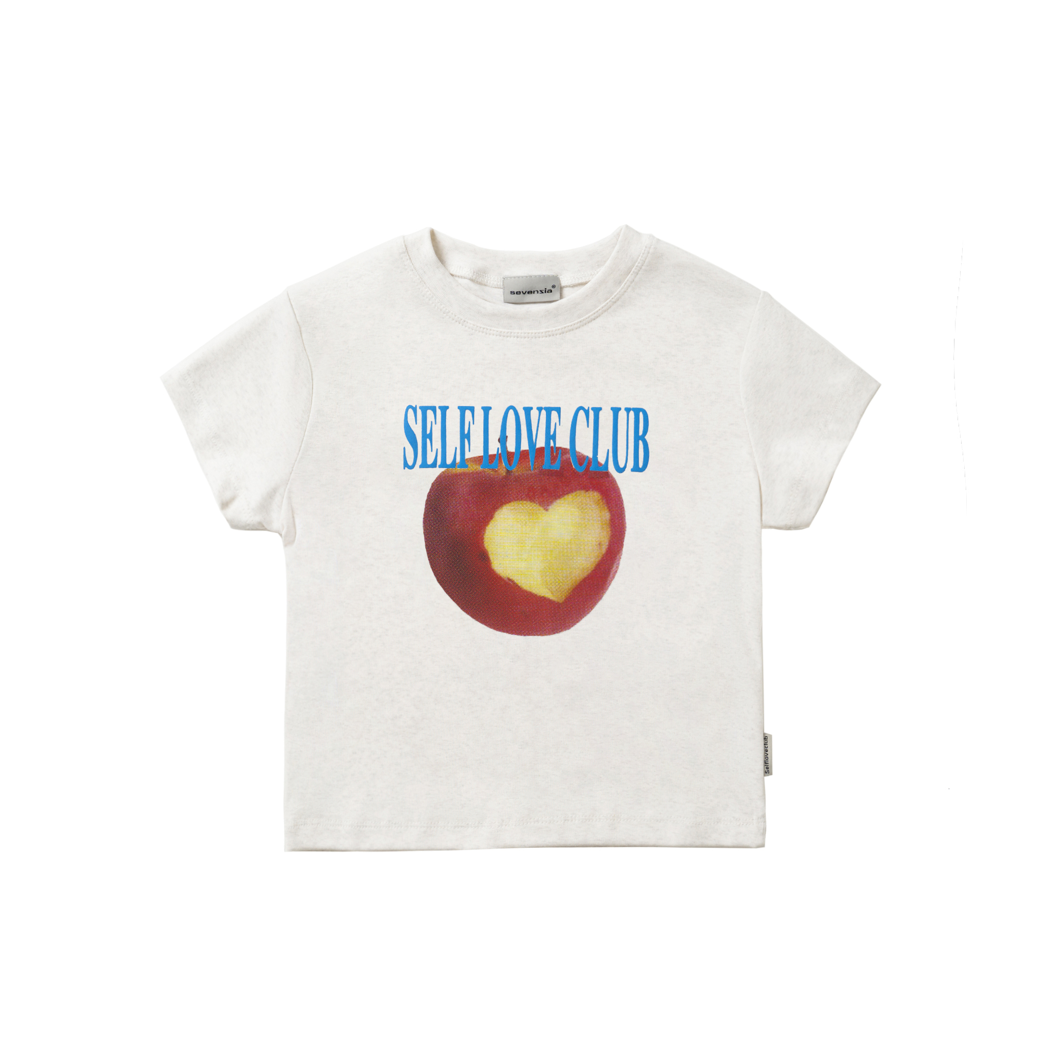 Áo croptop ôm SLC "Apple Heart" - Đen & Trắng & Xám nhạt