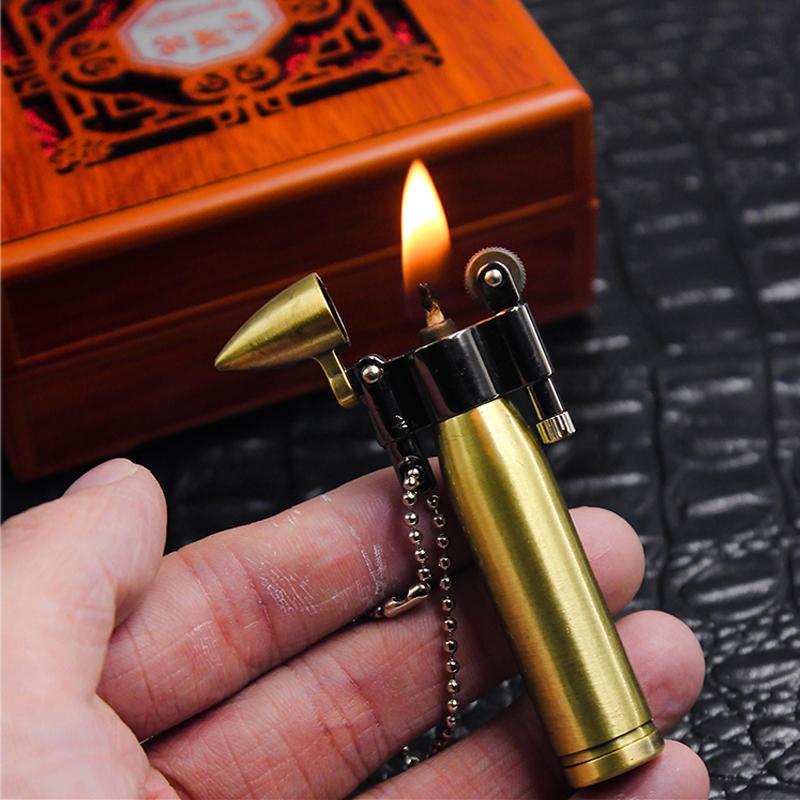 Hộp Quẹt Bật Lửa Xăng Đá HY677 Hình Viên Đan - Bật Lửa Độc - Bật Lửa Kiêm Móc Khóa (KHÔNG CHỨA XĂNG GAS)