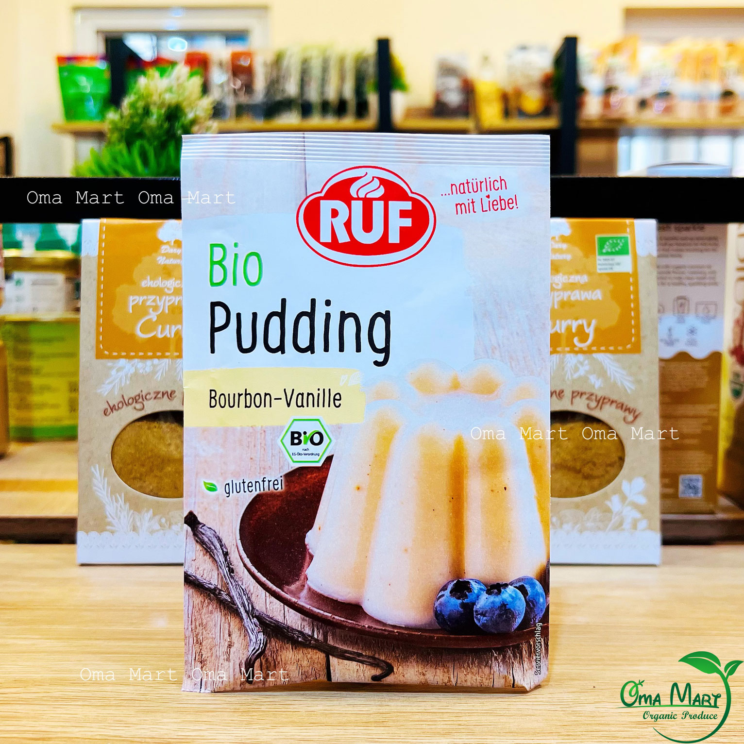 Powder making pudding flavor vanilla and chocolate organic RUF 40g