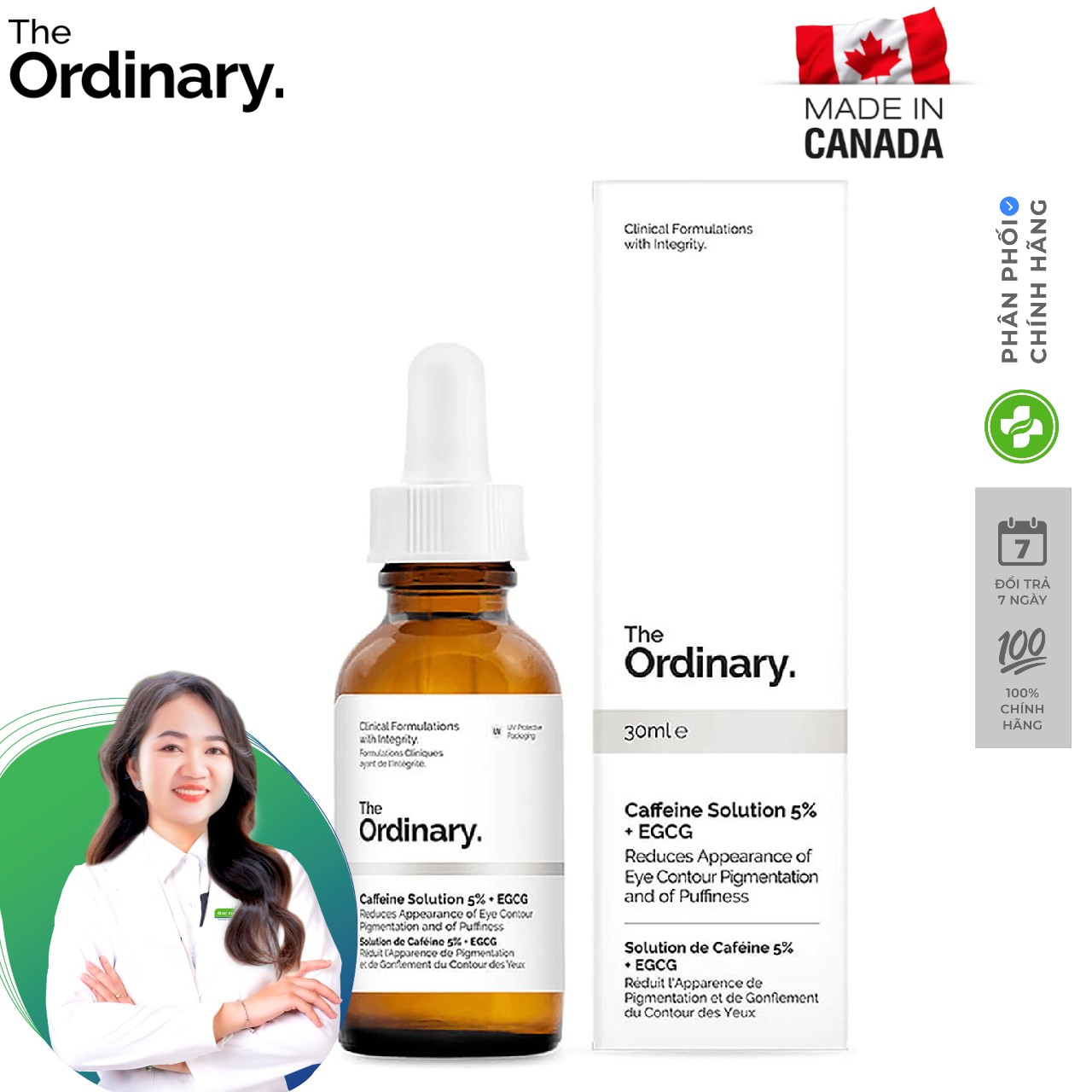 The Ordinary Chính Hãng - Serum giảm quầng thâm và bọng mắt The Ordinary Caffein Solution 5% + EGCG 30ml