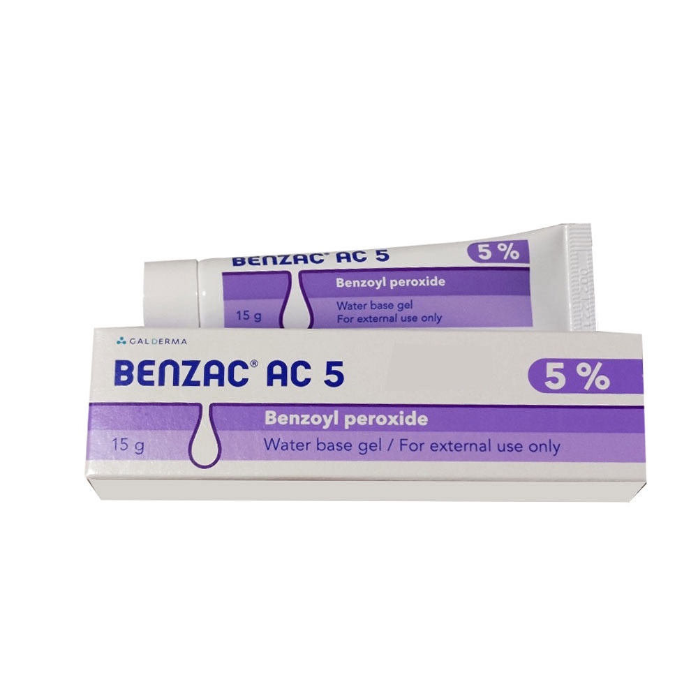 Benzac ac 5% / 2.5% - kem chấm mụn gel 15g giúp giảm mụn dành cho mọi loại da