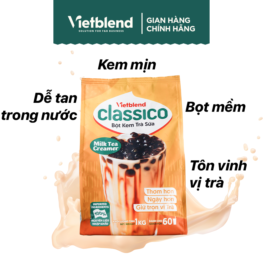 Bột Kem Trà Sữa VIETBLEND CLASSICO Túi 1kg