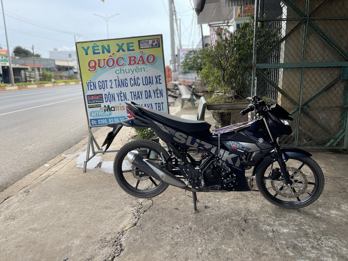 Yên satria gọt mỏng kiểu thái kèm da co giãn 4 chiều cực kì sắc nét