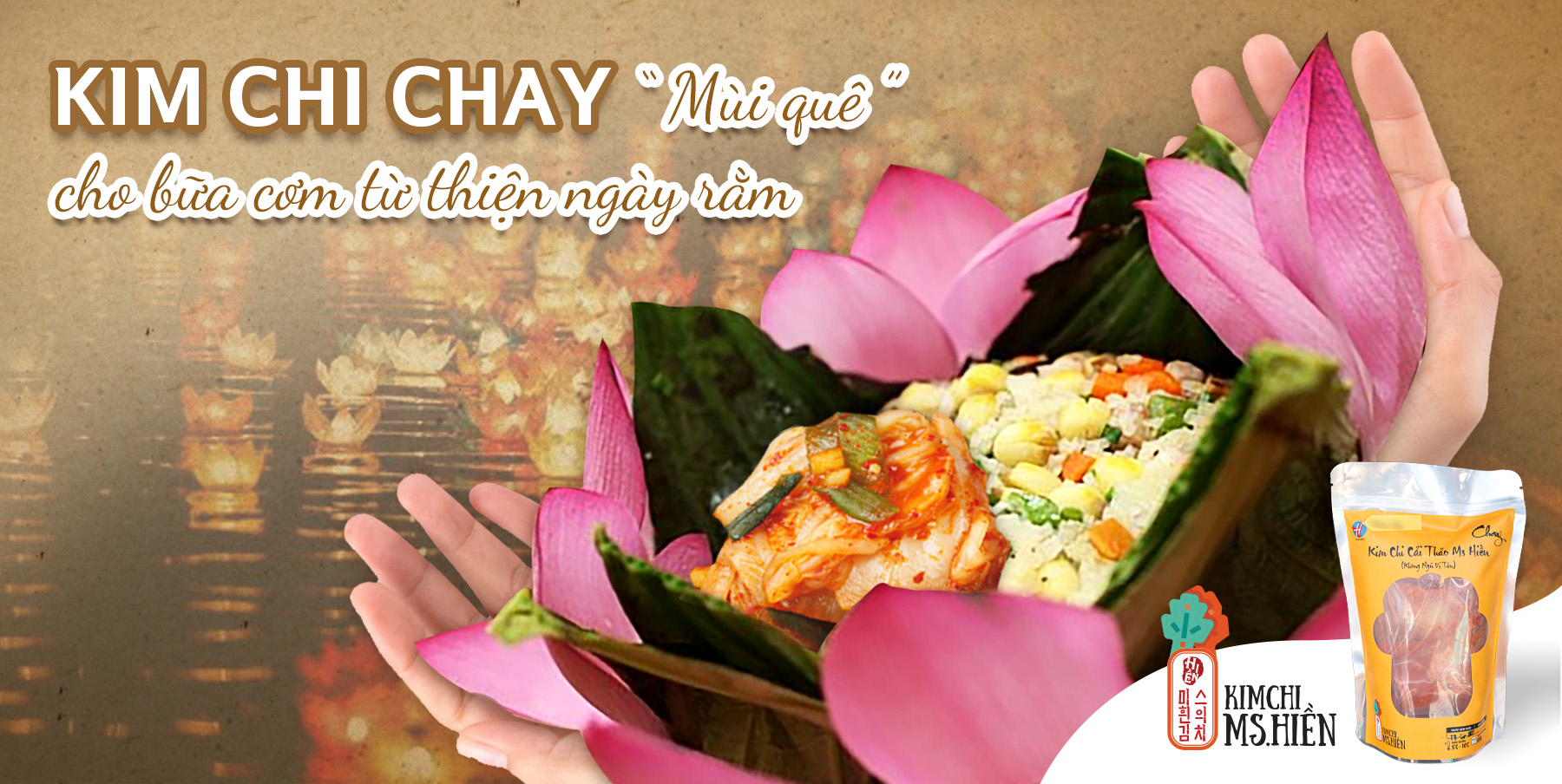 Kim chi cải thảo CHAY THUẦN (KHÔNG NGŨ VỊ TÂN)  Ms.Hiền 1Kg
