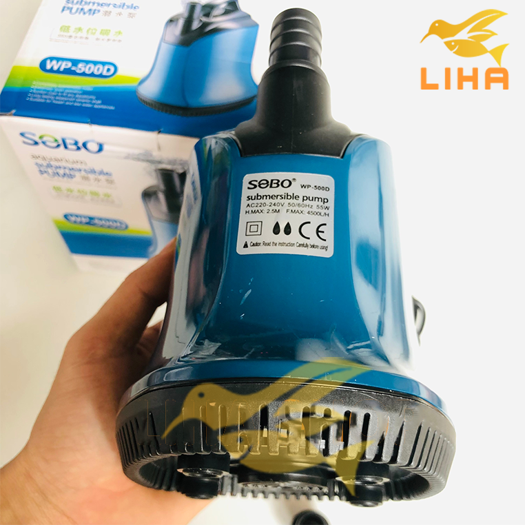 Máy Bơm Nước SOBO WP-500D (55W-4500L/H-2.5M) - Bơm Hút Cặn Bể Cá