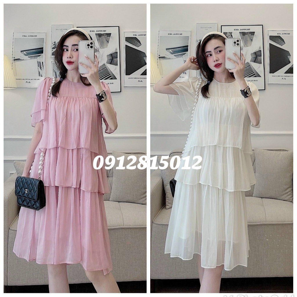[Siêu sale]Váy bầu đầm bầu cao cấp☘️chất lụa Hàn mát mềm mịn
