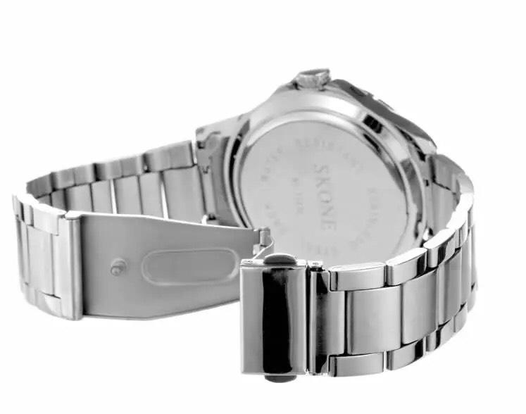 [HCM]Đồng hồ nam dây thép SKONE CH199 (Bạc).