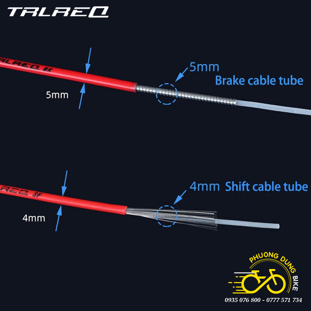 Vỏ dây phanh or dây đề xe đạp TRLREQ 3 mét