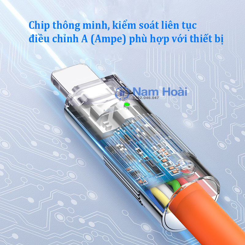Dây Cáp Sạc Nhanh Siêu Bền 120W 6A Micro USB Type C Bằng Silicone cao cấp