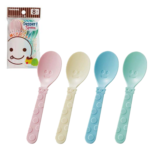 Set 8 thìa nhựa hình mặt cười cho bé hàng nhập từ Nhật Bản
