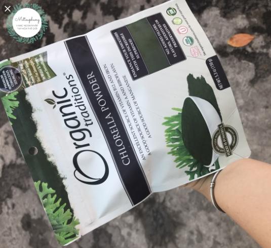 Bột Tảo Chlorella Hữu Cơ Organic Traditions 150g