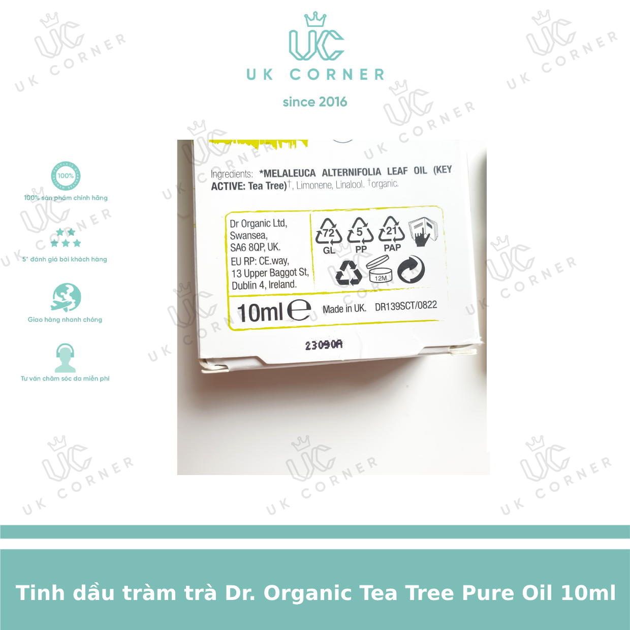 Tinh dầu Tràm trà Dr. Organic Tea Tree Oil 10ml