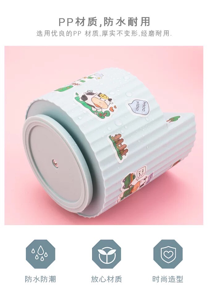 Ống cắm bút 3 ngăn xoay 360 độ
