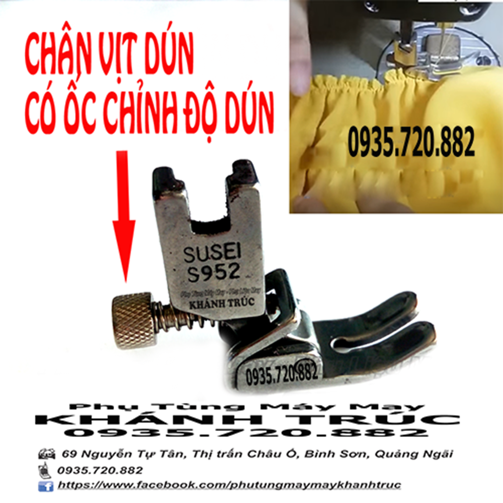 Chân vịt may dún P952 tốt máy may 1kim công nghiệp