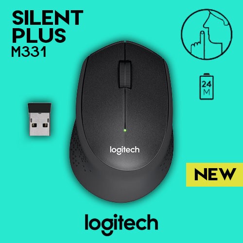 Chuột Không Dây LOGITECH M331 Silent Plus - BH Chính Hãng 12 Tháng A&D