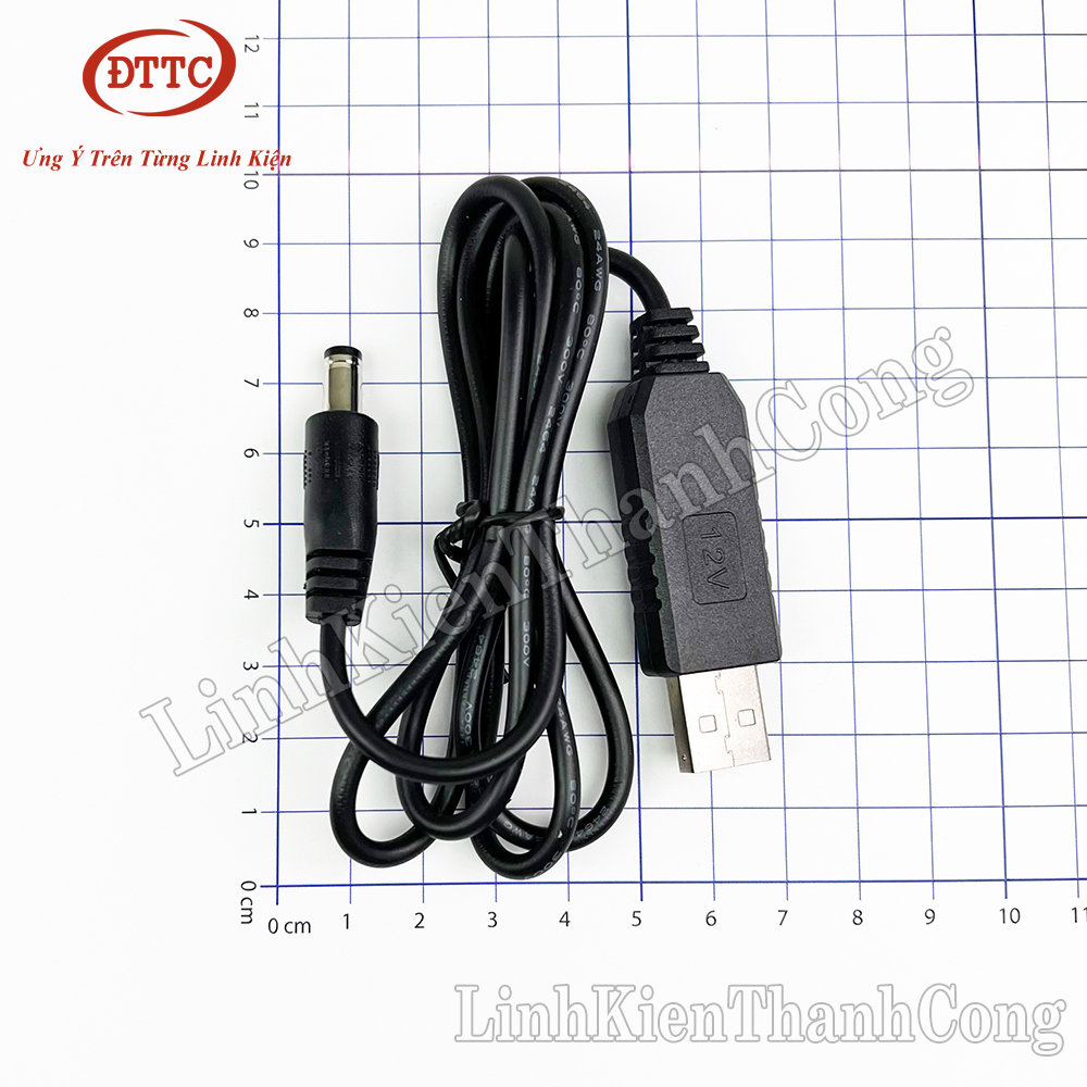 Cáp Chuyển Đổi 5V USB Ra 5V, 9V, 12V Nhiều Kiểu Chân (Dài 1 Mét)