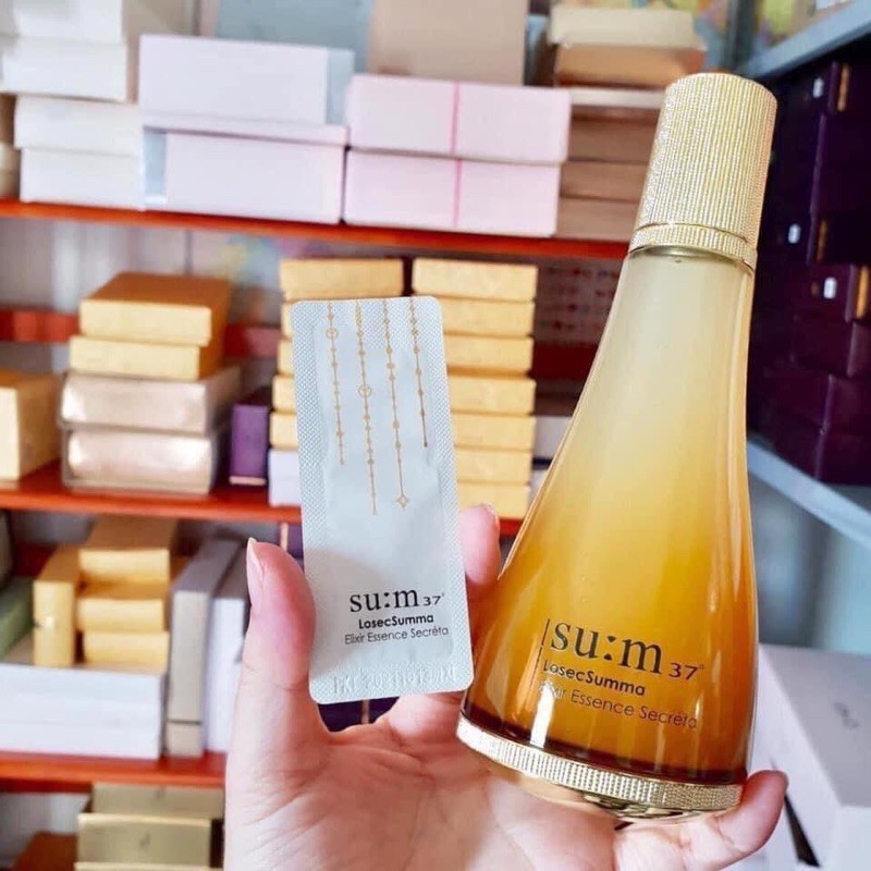 Combo 10 gói 1ml tinh chất nước thần Sum hoàng kim nước thần trẻ hoá da Su:m losec summa