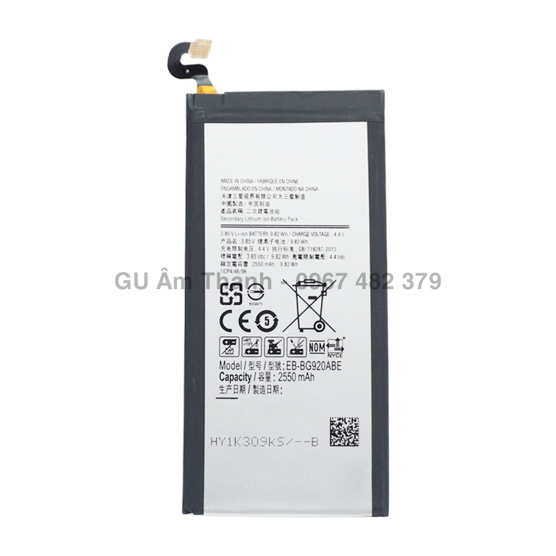 Pin cho samsung galaxy s6 g920 dung lượng 2550mah