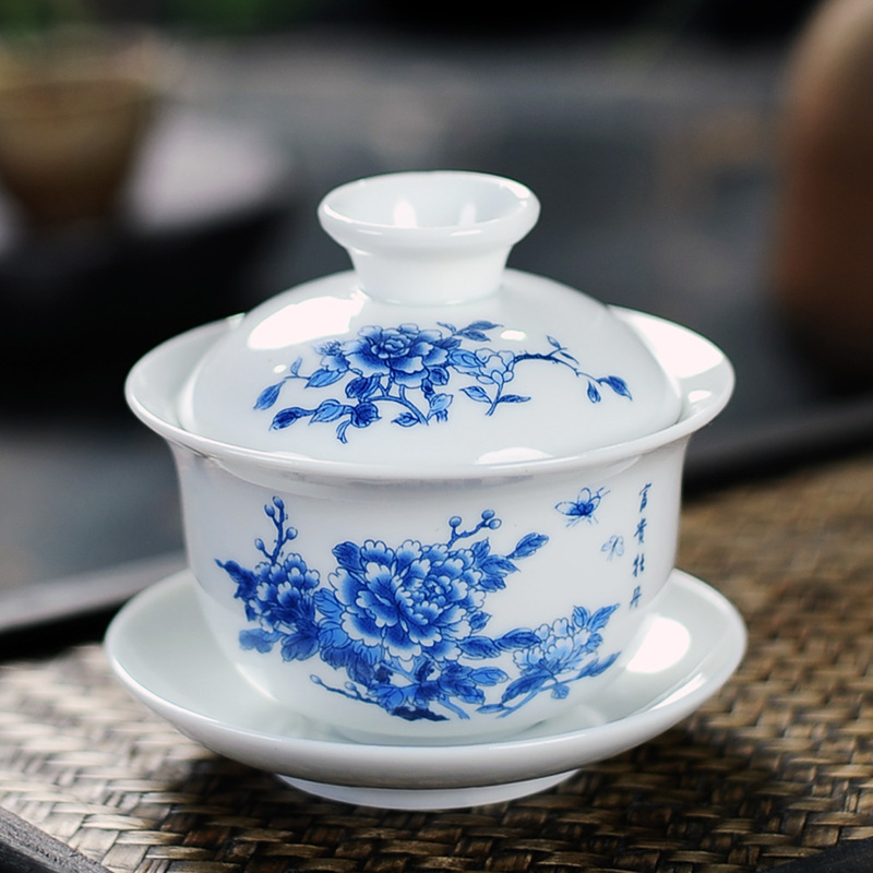 Chén Khải sứ trắng Bạch Định thấu quang 190 ml