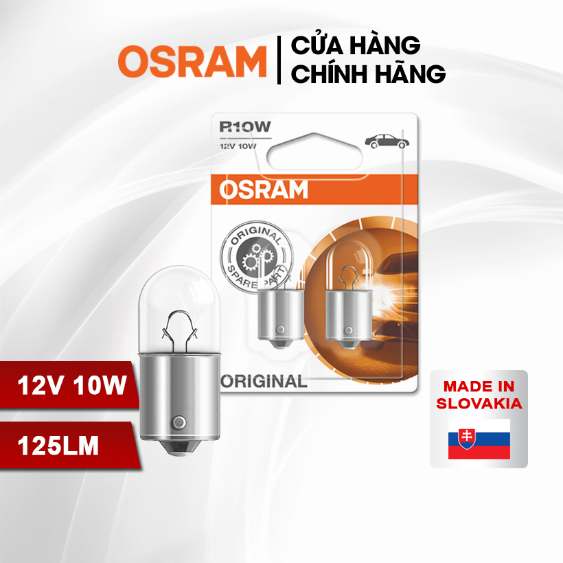 Combo 2 bóng đèn xi nhan 1 tim osram original r10w 12v 10w - nhập khẩu chính hãng