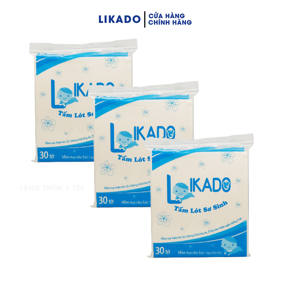 Miếng lót phân su cho bé LIKADO Combo 3 gói dùng lót phân su cho trẻ sơ