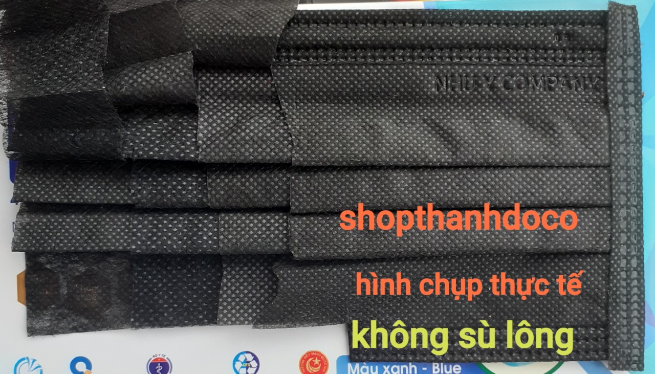 [HCM]KHẨU TRANG Y TẾ NHƯ Ý 4 LỚP ( 1 HỘP  50 CÁI ) ĐEN