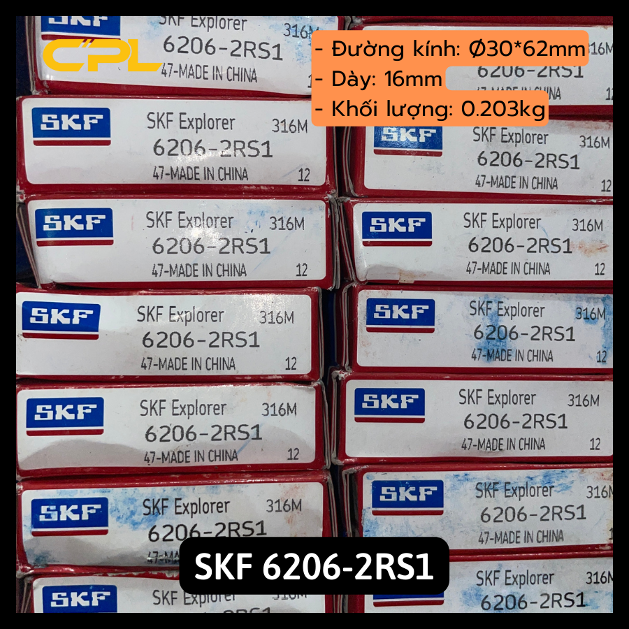 Vòng bi bạc đạn skf 6206 2rs1 - phụ tùng ô tô