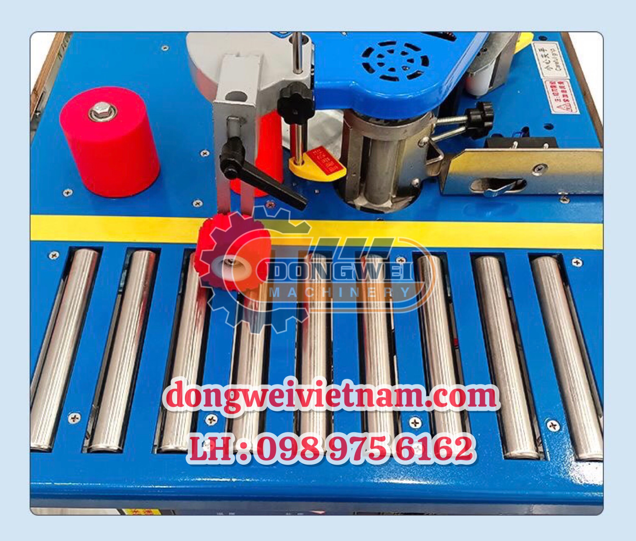 Máy dán cạnh 2 chức năng DW-550 dán cong , dán tròn, vát