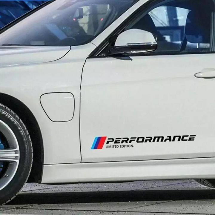[HCM]Bộ 2 tem dán cửa xe ô tô Performance