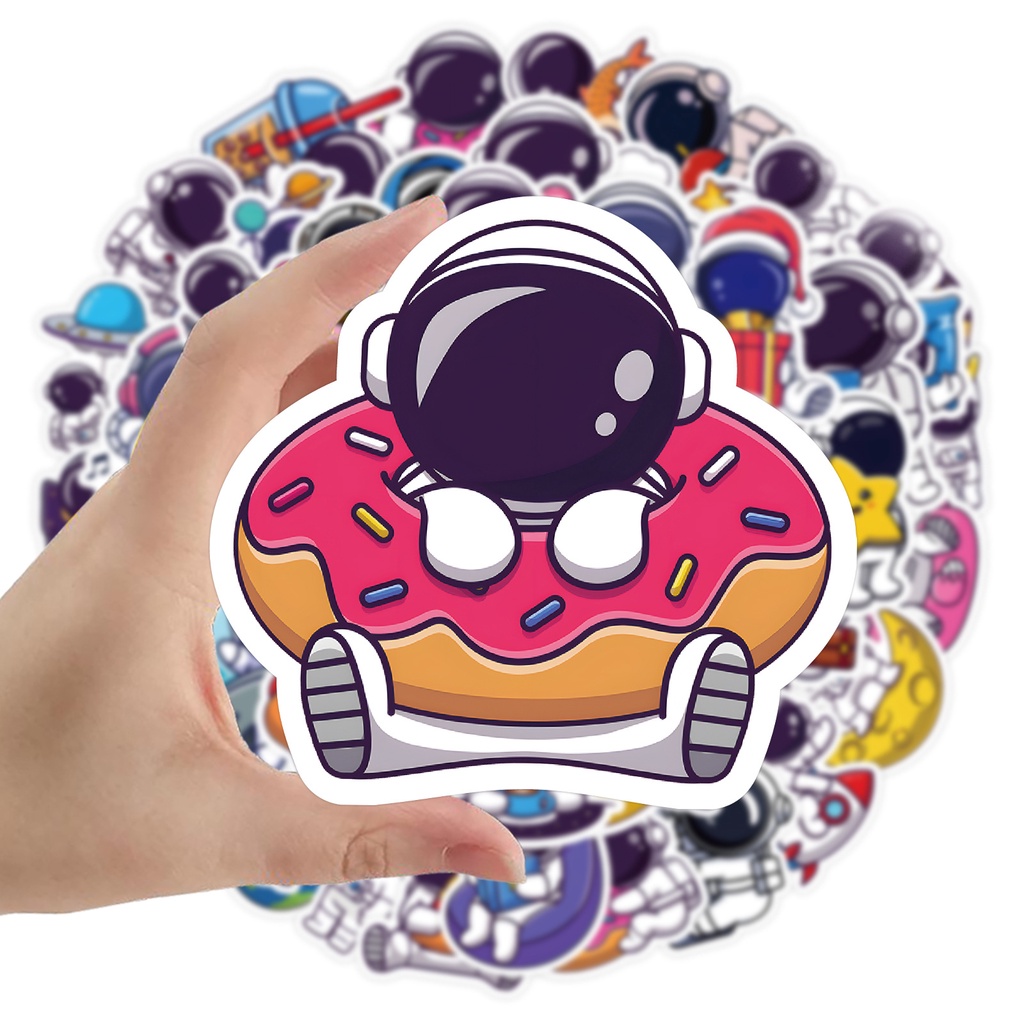 1 Sticker Decal Dán Chống Nước Size Lớn Chống Nước Phi Hành Gia
