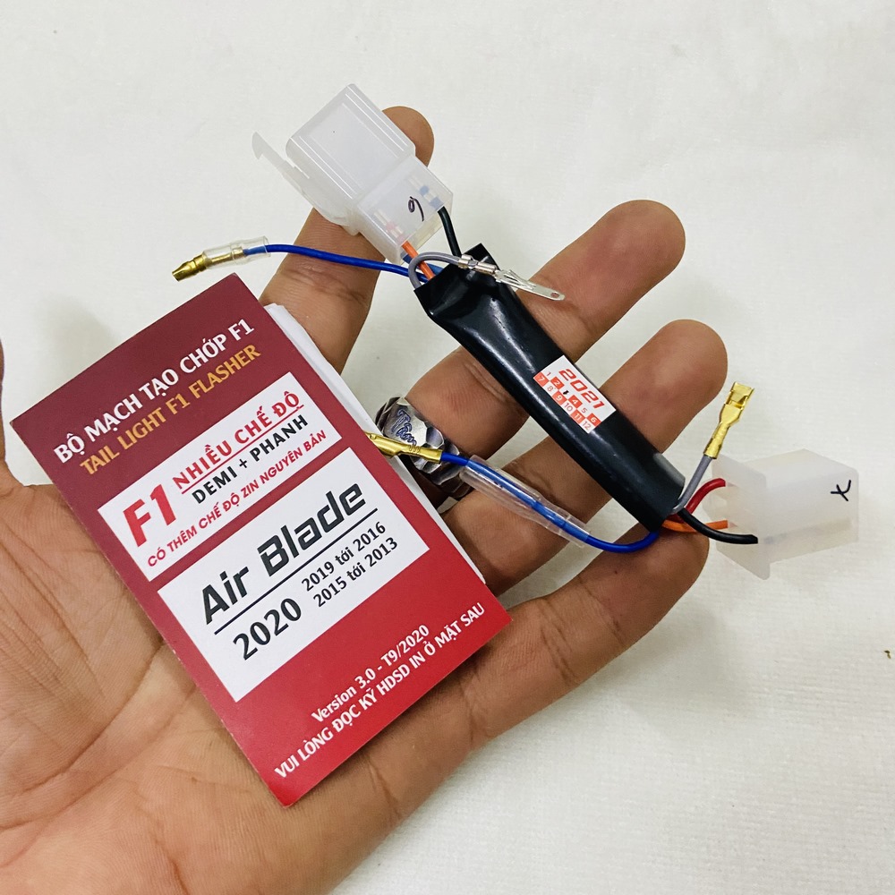 (Air Blade 2020) Bộ mạch tạo chớp F1, Bộ mạch sẵn jack zin tạo chớp stop F1 nhiều chế độ gắn cho xe AIR BLADE đời 2020