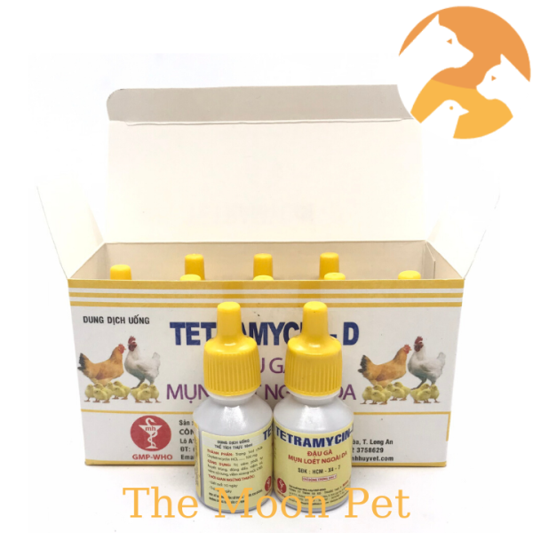 Tetramycin-D [10 lọ x 10 ml] Gà đá đậu gà, mụn loét ngoài da