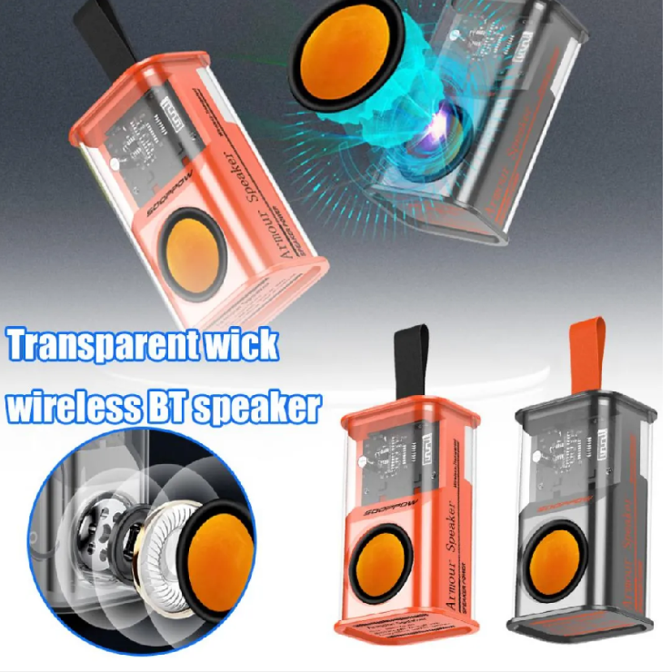 (RẺ VÔ ĐỊCH) Loa Bluetooth Peterhot 5W Trong Suốt MẪU MỚI 2023