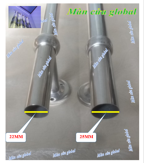 Thanh treo rèm màn cửa inox304 1.7m
