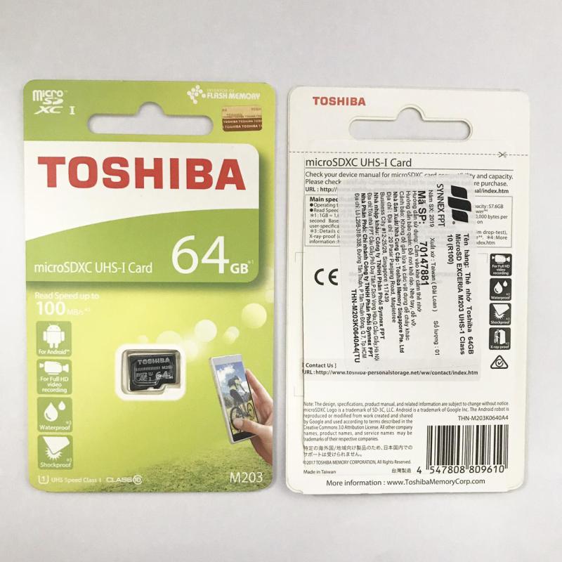 Thẻ nhớ micro SD toshiba 64GB M203 SDHC 100Mb/s full HD