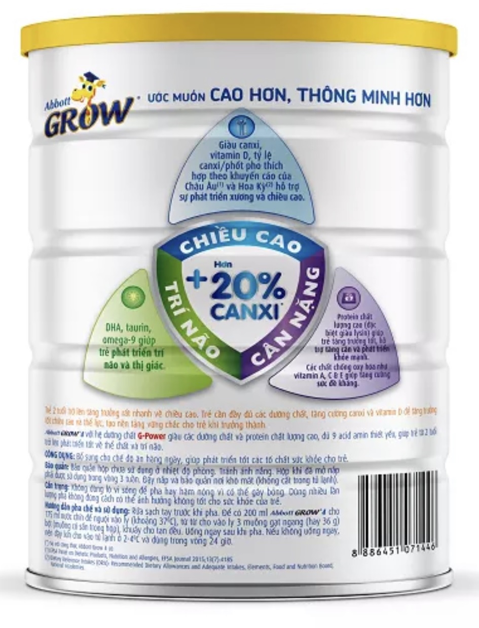 Sữa bột Abbott Grow 2 900g cho bé 6-12 tháng
