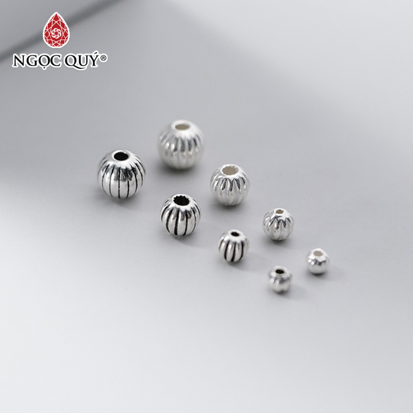 Combo 3 charm bi bạc họa tiết - Ngọc Qúy Gemstones