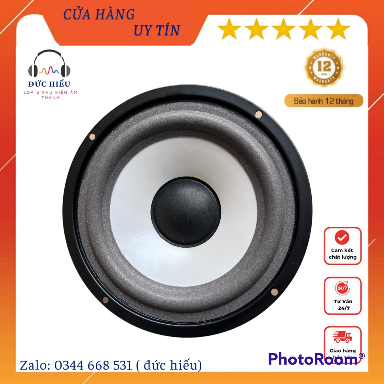 Loa bass 16 gân mút màng trắng tiếng bass âm phù hợp độ chế loa xách tay