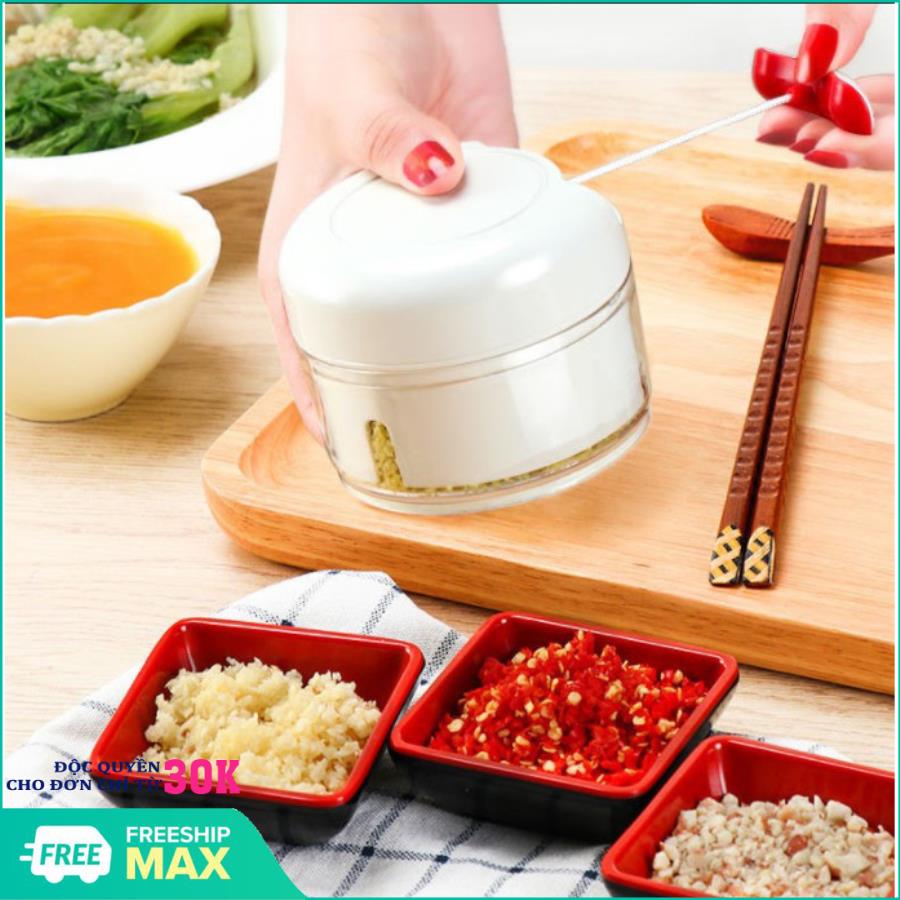 Dụng cụ xay tỏi ớt đa năng - Dụng cụ xay tỏi ớt cầm tay đa năng thế hệ mới, Xay tỏi ớt kéo tay mẫu mới, Máy xay tỏi ớt cầm tay mini, Dụng cụ xay/nghiền tỏi, ớt ,rau ,củ.. Hỗ trợ đổi trả 7 ngày