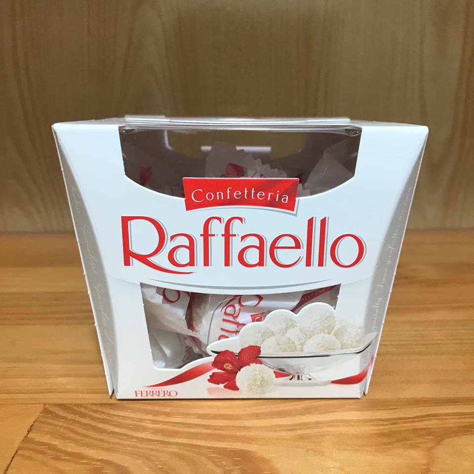 [HÀNG CHUẨN]KẸO HẠNH NHÂN SOCOLA PHỦ DỪA RAFFAELLO HOP 150GR