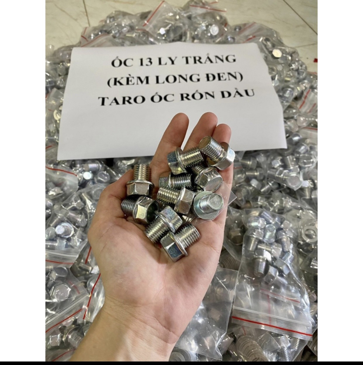 Ốc Rốn Dầu Long Đen 13 Ly Xe Máy Bị Chờn