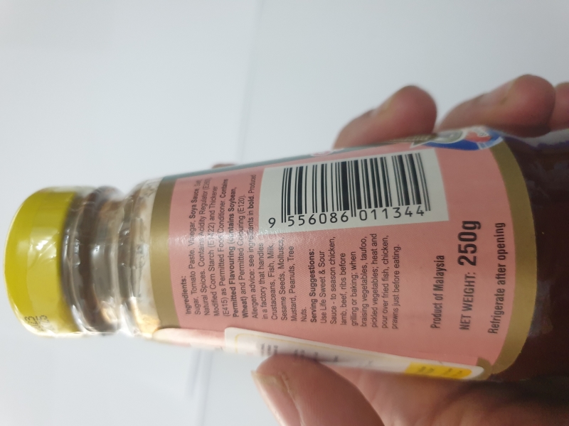 Fresh sour sauce 250g-life imported from Malaysia