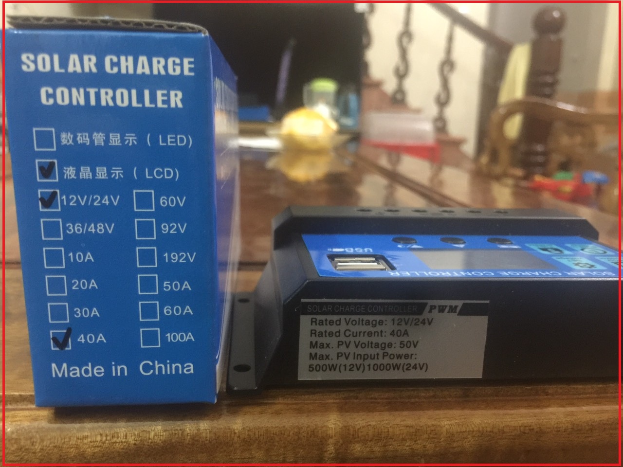 sạc năng lượng mặt trời 40A 1000W