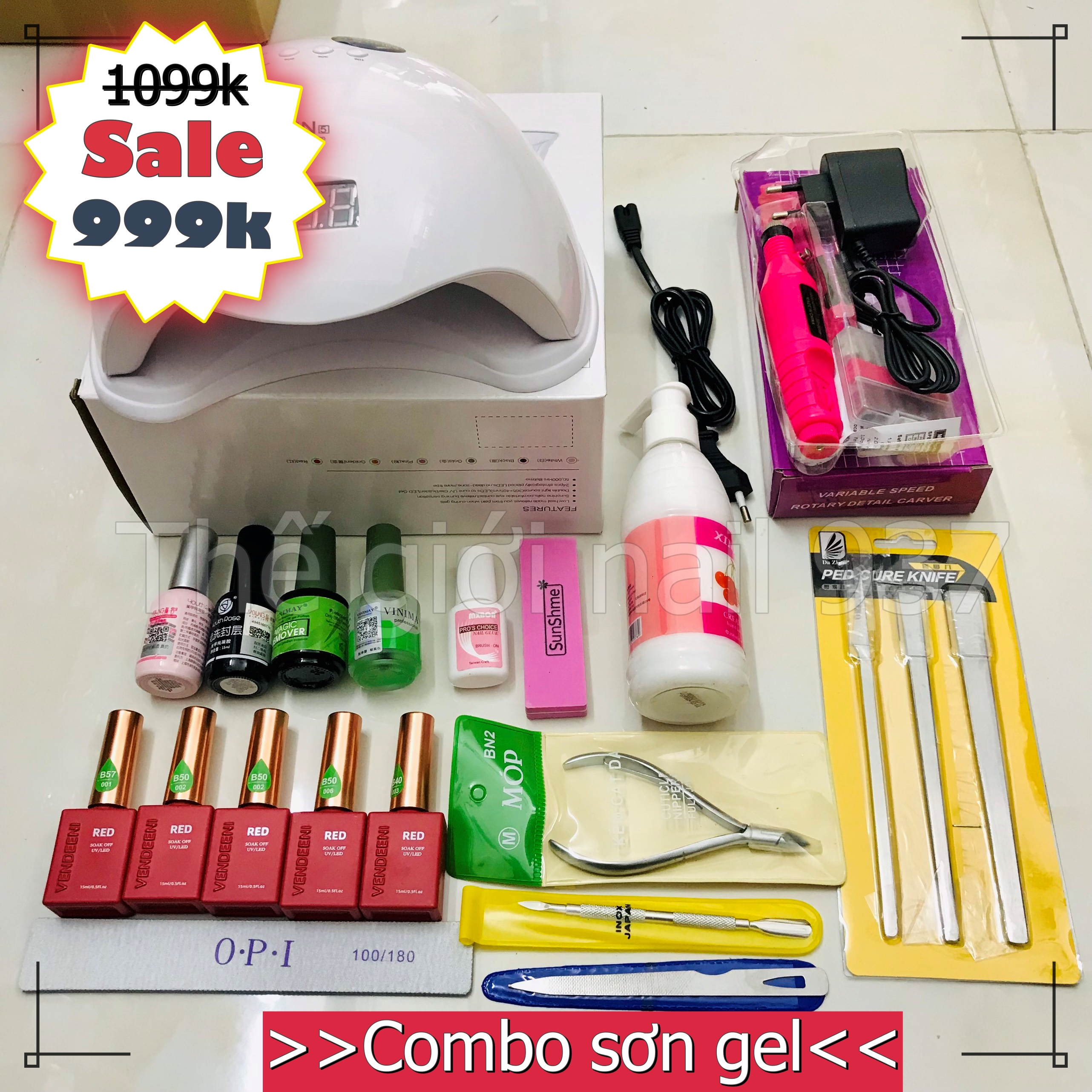 Combo đồ làm nail cơ bản 999k (Combo làm sơn gel cho người mới)