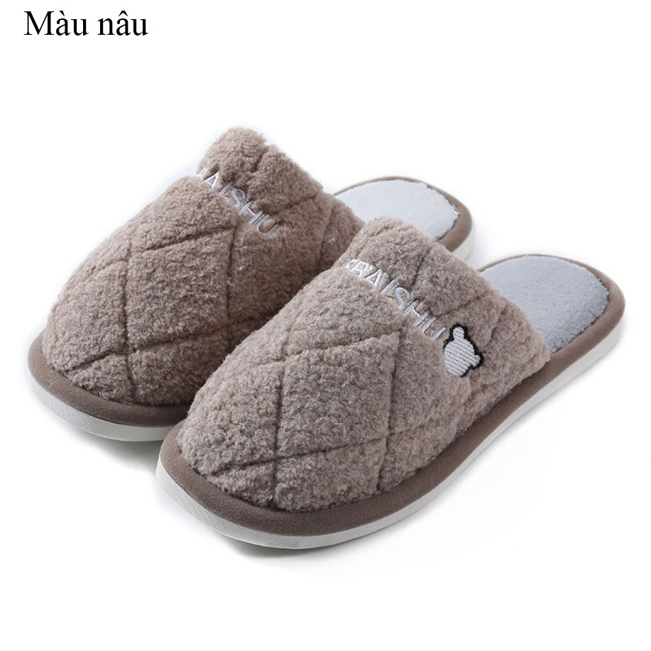 DÉP LÔNG ĐẾ CAO SU XOẮN SỌC CHÌM HÌNH THOI 3D CỰC SANG,QUAI MAY VÀO ĐẾ CHẮC CHẮN