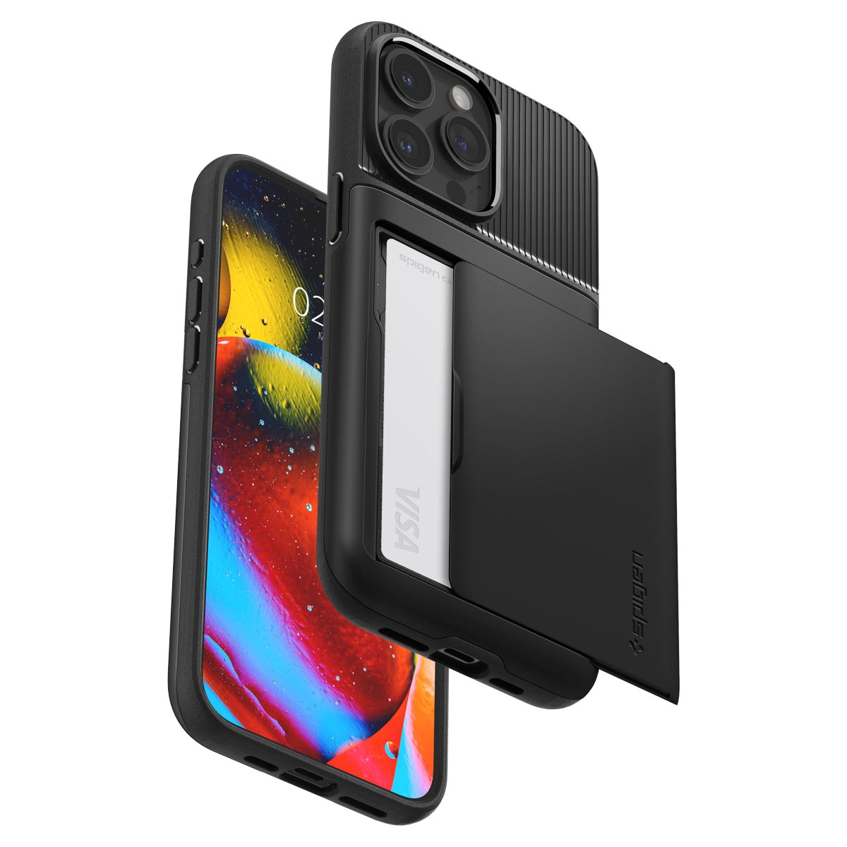 Ốp Lưng Spigen Slim Armor CS iPhone 15 Pro 15 ProMax - Black