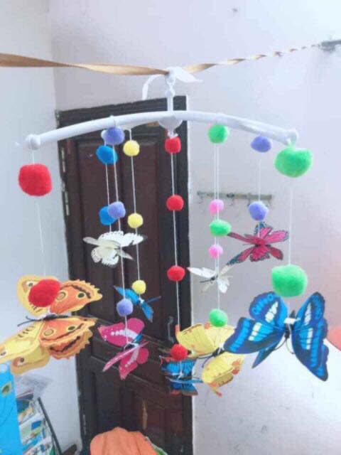 TREO NÔI BƯỚM LƯỢN 3D THEO PP MONTESSORI NHIỀU MÀU SẮC
